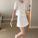  [Vải MM] (835) Vải Dạ Tweed Muối Tiêu Lên Vest, Set Bộ, Quần, Váy, Đầm Sang Trọng Đứng Form (Giá 0.5m) 