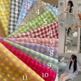  [Vải MM] (405) Vải Sơ Mi Caro 8 Li Mềm, Mát lên Sơ Mi Nam Nữ, Đầm, Set Bộ (Giá bán 0.55m) 