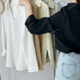  [Vải MM] [153] Vải Đũi Sọc Đôi Mềm Mát Lên Sơ Mi, Váy, Đầm, Set Bộ Thời Trang (Giá Bán 0.55m) 