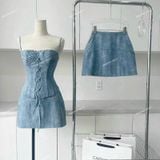  [Vải MM] (802) Vải Jean Loang Cao Cấp, Không Giãn, Dày Dặn Lên Sơ Mi, Váy, Đầm, Set Bộ Thiết Kế (Giá 0.5m) 