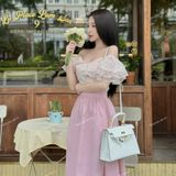  [Vải MM] [213] Vải Tơ Hoa Mai Thời Trang Mềm, Nhẹ Lên Sơ Mi, Đầm, Váy Đẹp, Sang Trọng Cần Lót (Giá Bán 0.5m) 