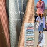  [Vải MM] (406) Vải Kate Sọc Nhỏ May Sơ Mi Nam Nữ, Đầm, Váy, Bộ (Giá Bán 0.55m) 