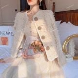  [Vải MM] (840) Vải Dạ Tweed Lông Vũ Dày Vừa Lên Vest, Set Bộ, Quần, Váy, Đầm Sang Trọng Đứng Form (giá bán 0.5m) 