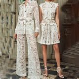  [282] Vải Ren Hoa Không Giãn Lên Áo, Váy, Đầm, Set Bộ Thiết Kế Phù Hợp Ngày Hè (Giá Bán 0.5m) 