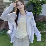  [Vải MM] (402) Vải Sơ Mi Kate Sọc Đứng Mềm, Mát lên Sơ Mi Nam Nữ, Đầm, Set Bộ (Giá bán 0.55m) 