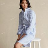  [Vải MM] (406) Vải Kate Sọc Nhỏ May Sơ Mi Nam Nữ, Đầm, Váy, Bộ (Giá Bán 0.55m) 