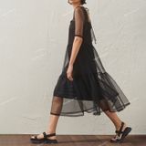  [Vải MM] (251) Vải Lưới Cứng Đứng Form, Không Giãn Lên Áo Kiểu, Đầm, Váy Thiết Kế (Giá Bán 1m) 