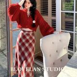  [Vải MM] (838) Vải Dạ Kẻ Caro Dày Vừa, Không Giãn Lên Sơ Mi, Váy, Đầm, Quần, Set (Giá 0.55m) 