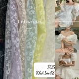  [Vải MM] [213] Vải Tơ Hoa Mai Thời Trang Mềm, Nhẹ Lên Sơ Mi, Đầm, Váy Đẹp, Sang Trọng Cần Lót (Giá Bán 0.5m) 