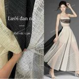  [Vải MM] (220) Vải Tơ Lưới Đan Nổi Thiết Kế Lên Đầm, Váy, Set Bộ, Áo Dài Thiết Kế, Sang Trọng Cần Lót (Giá Bán 0.5m) 
