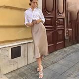  [Vải MM] (300) Vải Lụa Ngọc Trai Loại 1 Chính Phẩm Giãn Nhẹ, Mướt May Áo Dài, Sơ Mi, Váy, Đầm, Set Bộ (Giá bán 0.55m) 