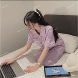  [Vải MM] (405) Vải Sơ Mi Caro 8 Li Mềm, Mát lên Sơ Mi Nam Nữ, Đầm, Set Bộ (Giá bán 0.55m) 