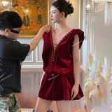  [Vải MM] (603) Vải Nhung Budanh Cứng Chính Phẩm Lên Áo Kiểu, Áo Dài, Váy, Đầm Thiết Kế (Giá 0.5m) 