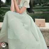  [Vải MM] (200) Vải Tơ Nến Nhẹ, Đứng Form, Không Giãn Lên Áo Kiểu, Áo Dài, Váy, Đầm Thiết Kế (Giá Bán 0.5m) 