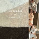  [Vải MM] (286) Vải Ren Thun Hoa Nổi Co Giãn, Mềm Chuyên Lên Váy, Đầm, Áo Thiết Kế, Sang Trọng (Giá Bán 0.5m) 