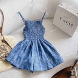  [Vải MM] (802) Vải Jean Loang Cao Cấp, Không Giãn, Dày Dặn Lên Sơ Mi, Váy, Đầm, Set Bộ Thiết Kế (Giá 0.5m) 