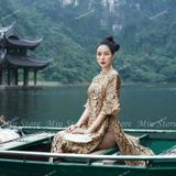  [Vải MM] (284) Vải Ren Gấm Tơ Sang Trọng Không Giãn Lên Áo, Đầm, Váy, Áo Dài, Set Thiết Kế (Giá Bán 0.5m) 