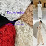  [Vải MM] (283) Vải Ren Tơ Mềm Nhẹ, Không Giãn Lên Áo Kiểu, Đầm, Váy, Áo Dài, Set Thiết Kế (Giá Bán 0.5m) 