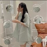  [Vải MM] (405) Vải Sơ Mi Caro 8 Li Mềm, Mát lên Sơ Mi Nam Nữ, Đầm, Set Bộ (Giá bán 0.55m) 