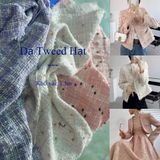 [836] Vải Dạ Tweed Hạt Dày Vừa Lên Vest, Set Bộ, Quần, Váy, Đầm Sang Trọng Đứng Form (giá bán 0.5m) 