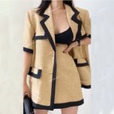  [Vải MM] (511) Vải Xước Hàn Mát, Mịn, Giãn Nhẹ Lên Quần Tây, Vest, Váy, Đầm, Set (Giá 0.55m) 