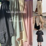  [Vải MM] (820) Vải Dù Gió Nhăn Hot Trend Lên Áo, Áo Khoác, Quần, Set Bộ, Đầm, Váy (Giá Bán 0.55m) 