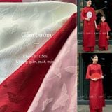  [Vải MM] (304) Vải Gấm Bướm Cao Cấp Chính Phẩm Mướt, Mát May Áo, Áo Dài, Váy, Đầm, Set Bộ (Giá bán 0.5m) 
