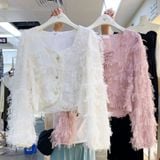  (221) Vải Tơ Lông Vũ Thiết Kế Sang Trọng Lên Đầm, Váy, Set Bộ, Áo Dài Cần Lót (Giá Bán 0.5m) 