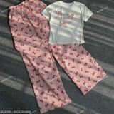  [Vải MM] (410) Vải Caro Họa Tiết Nơ Mùa Hè Lên Áo, Quần, Váy, Đầm, Set Bộ (Giá Bán 0.55m) 