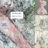  [Vải MM] (216) Vải Tơ Gấm Hoa Ép Thiết Kế Sang Trọng Lên Đầm, Váy, Set Bộ, Áo Dài Cần Lót (Giá bán 0.5m) 