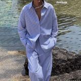  [Vải MM] (406) Vải Kate Sọc Nhỏ May Sơ Mi Nam Nữ, Đầm, Váy, Bộ (Giá Bán 0.55m) 