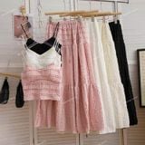  [Vải MM] (752) Vải Thun Sóng Thời Trang Co Giãn 4 Chiều Lên Áo, Váy, Đầm, Set Bộ Thời Trang (Giá Bán 0.5m) 