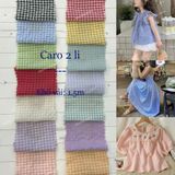 [Vải MM] (403) Vải Sơ Mi Caro 2 Li Mềm, Mát lên Sơ Mi Nam Nữ, Đầm, Set Bộ (Giá bán 0.55m) 