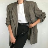  [Vải MM] (832) Vải Dạ Tweed Cánh Én Lên Vest, Set Bộ, Quần, Váy, Đầm Sang Trọng Đứng Form (Giá bán 0.5m) 