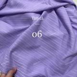  [Vải MM] [153] Vải Đũi Sọc Đôi Mềm Mát Lên Sơ Mi, Váy, Đầm, Set Bộ Thời Trang (Giá Bán 0.55m) 