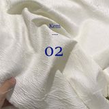  [Vải MM] (306) Gấm Hoa Nổi Họa Tiết Lên Áo, Váy, Đầm, Áo Dài, Set Bộ Sang Trọng (Giá Bán 0.5m) 