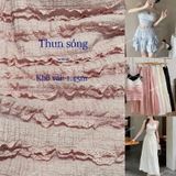  [Vải MM] (752) Vải Thun Sóng Thời Trang Co Giãn 4 Chiều Lên Áo, Váy, Đầm, Set Bộ Thời Trang (Giá Bán 0.5m) 