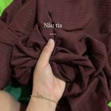  [757] Vải Thun Gân Sọc Lạnh Chính Phẩm Co Giãn 4c Lên Quần, Váy, Đâm (Giá Bán 0.5m) 