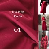  [302] Vải lụa Satin loại 1 mềm, mịn, bóng nhẹ lên áo dài, sơ mi, bộ, váy, đầm (giá bán 0.55m) 