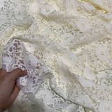  [285] Vải Ren Thun Co Giãn, Mềm Chuyên Lên Váy, Đầm, Áo Thiết Kế, Sang Trọng (Giá Bán 0.5m) 