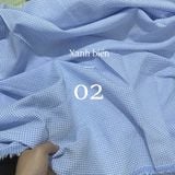  [Vải MM] (403) Vải Sơ Mi Caro 2 Li Mềm, Mát lên Sơ Mi Nam Nữ, Đầm, Set Bộ (Giá bán 0.55m) 