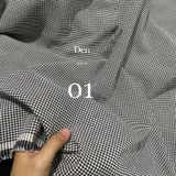  [Vải MM] (403) Vải Sơ Mi Caro 2 Li Mềm, Mát lên Sơ Mi Nam Nữ, Đầm, Set Bộ (Giá bán 0.55m) 