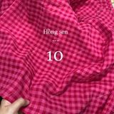  [Vải MM] (405) Vải Sơ Mi Caro 8 Li Mềm, Mát lên Sơ Mi Nam Nữ, Đầm, Set Bộ (Giá bán 0.55m) 