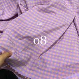  [Vải MM] (405) Vải Sơ Mi Caro 8 Li Mềm, Mát lên Sơ Mi Nam Nữ, Đầm, Set Bộ (Giá bán 0.55m) 