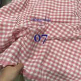  [Vải MM] (405) Vải Sơ Mi Caro 8 Li Mềm, Mát lên Sơ Mi Nam Nữ, Đầm, Set Bộ (Giá bán 0.55m) 