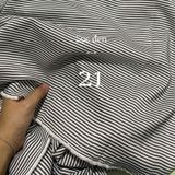  [Vải MM] (406) Vải Kate Sọc Nhỏ May Sơ Mi Nam Nữ, Đầm, Váy, Bộ (Giá Bán 0.55m) 