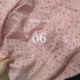  [Vải MM] (409) Vải Kate Thêu Chính Phẩm, Mát Lên Váy, Đầm, Set Bộ Thời Trang (Giá Bán 0.5m) 