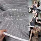  [504] Vải Quần Tây Sọc Xương Cá 18 li Hack Dáng Lên Quần Tây, Vest, Ghi lê, Set Bộ Sang Trọng (Giá Bán 0.55m) 