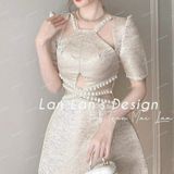  [Vải MM] (314) Vải Tafta Vân Gỗ Sang Trọng, Không Giãn Lên Áo Dài, Váy, Đầm Thiết Kế (Giá bán 0.5m) 