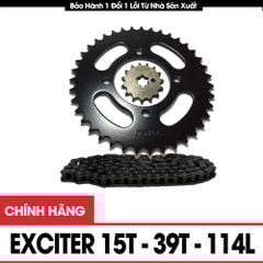 Nhông xích Exciter 135- 5 số Terasu 428HS (14T-38T-114 HDSL) (nhông đen)